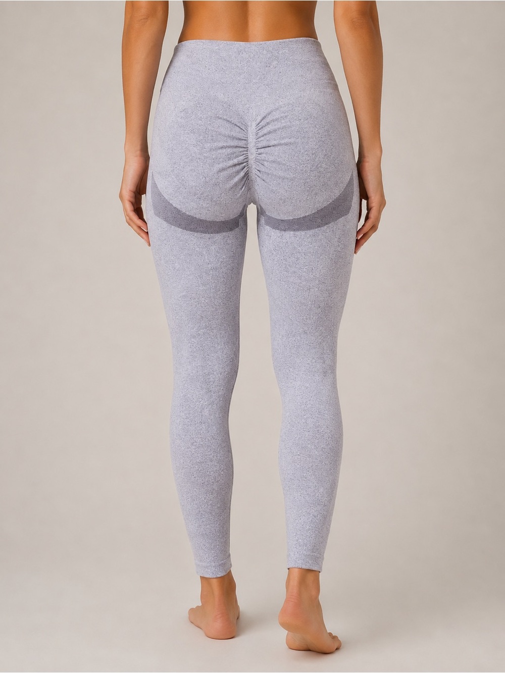 NWOT OQQ Seamless Scrunch Butt High Waist Leggings Gray Size M 1107